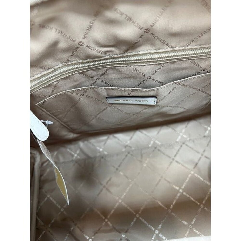 Michael Kors weekender travel bag top zip large jet set girls travel light cream - Picture 11 of 11